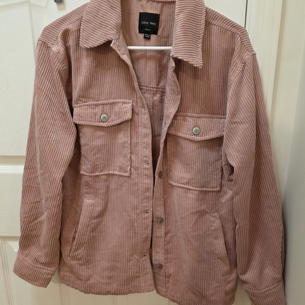 Love Tree Women's Pink Corduroy Jacket